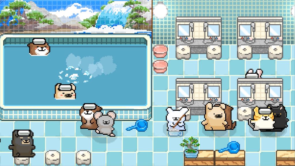 线条小狗动物温泉/Maltese's Fluffy Onsen-集游星软件站-专注优质游戏软件下载